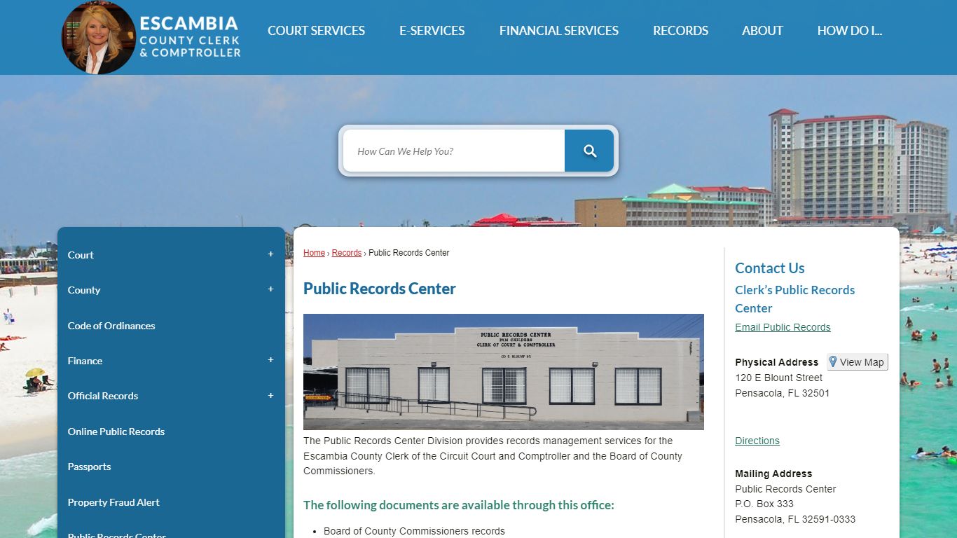 Public Records Center | Escambia County Clerk, FL